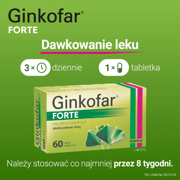 Ginkofar Forte 80mg, 60 tabletek 7