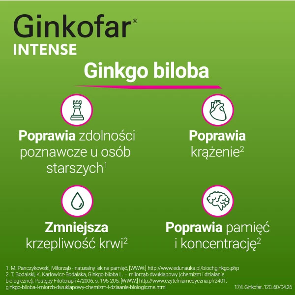 Ginkofar Intense 120mg, 60 tabletek 5