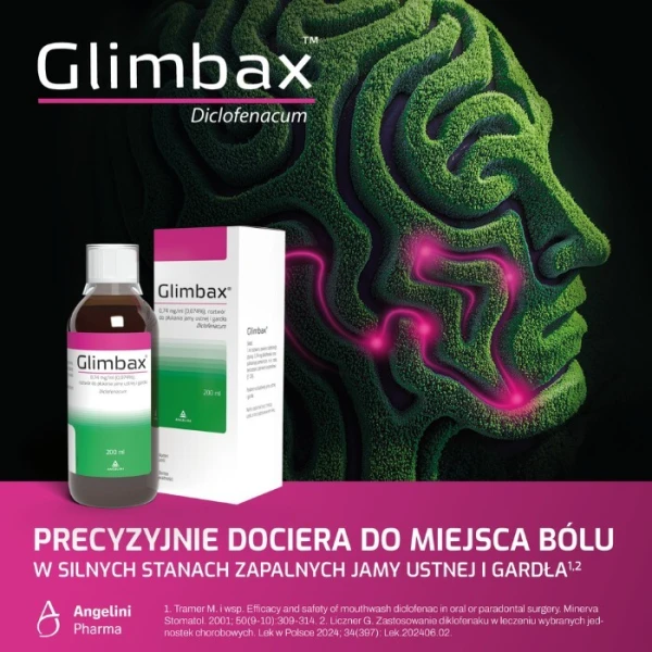 Glimbax 0,74mg/ml, roztwór do płukania jamy ustnej i gardła, 200ml 5