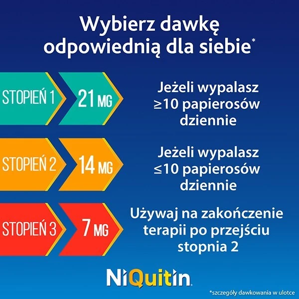 NiQuitin Przezroczysty 21mg/24h (114mg), system transdermalny 1 stopień, 7 plastrów 3