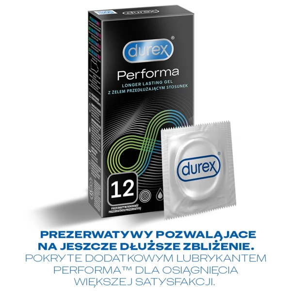 Durex, prezerwatywy lateksowe Performa, 12 sztuk 2