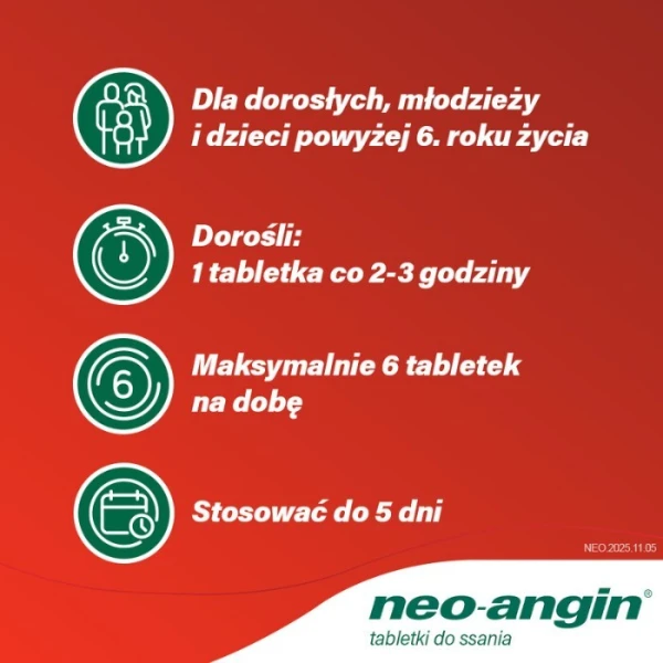 Neo-Angin z cukrem (1,2mg+0,6mg+5,9mg), 36 tabletek do ssania 4