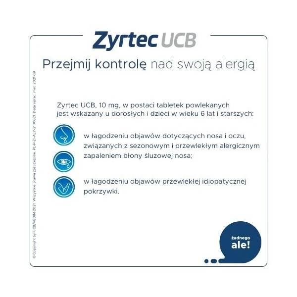 Zyrtec UCB 10mg, 10 tabletek 3