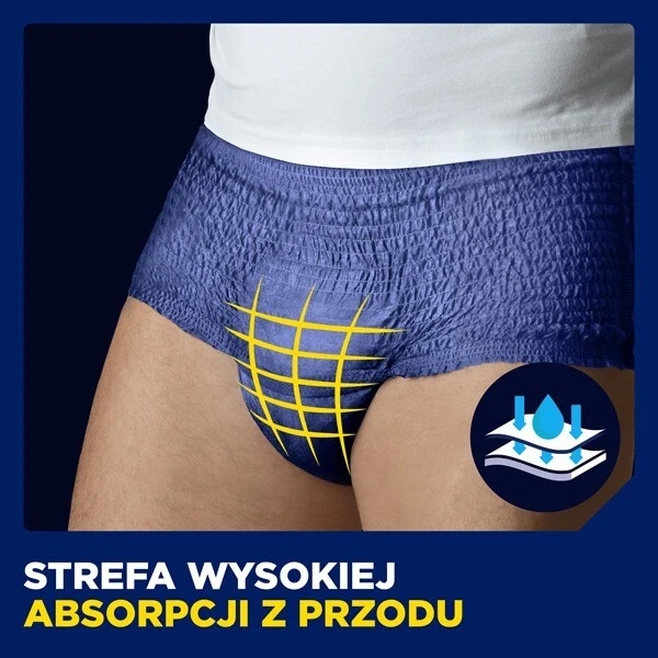 Majtki chłonne Tena Men ActiveFit Pants Plus, rozmiar L/XL, chłonność 5,5/8, 8 sztuk 4