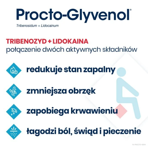 Procto-Glyvenol (400mg+40mg), czopki doodbytnicze, 10 sztuk 3