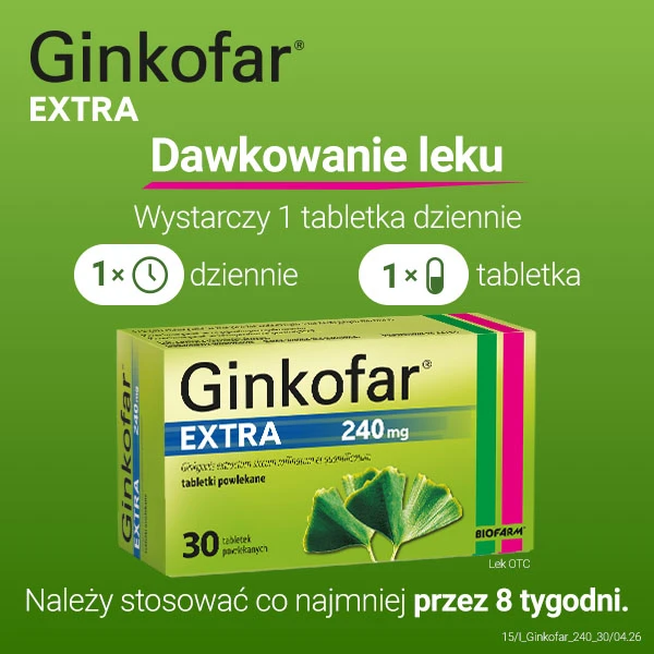 Ginkofar Extra 240mg, 30 tabletek 7