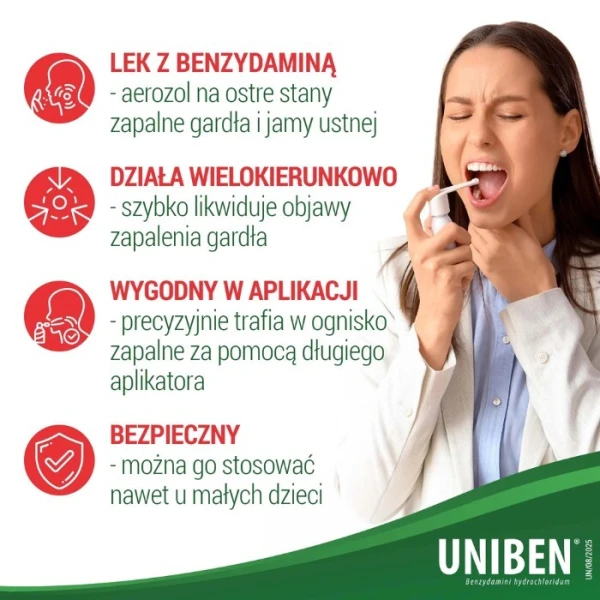 Uniben 1,5mg/ml, aerozol do stosowania w jamie ustnej, 30ml 3