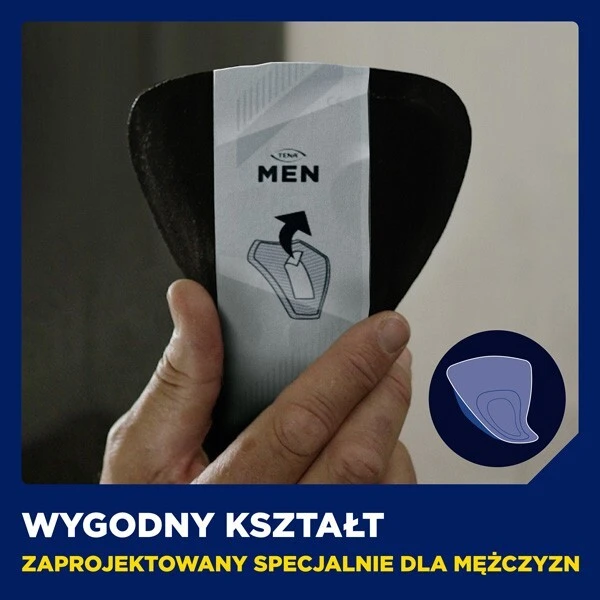 Wkłady anatomiczne Tena Men Extra Light, chłonność 1/8, 14 sztuk 5