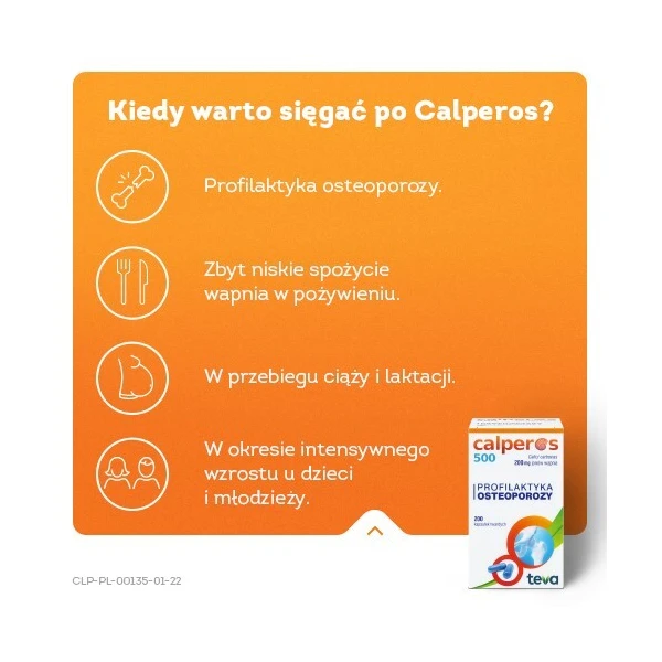 Calperos 500 (200mg Ca2+), 200 kapsułek 2
