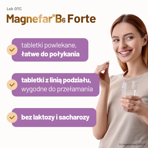 Magnefar B6 Forte (100mg Mg2+ + 10,1mg), 60 tabletek 6