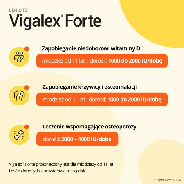 Vigalex Forte 2000 j.m., 60 tabletek 5