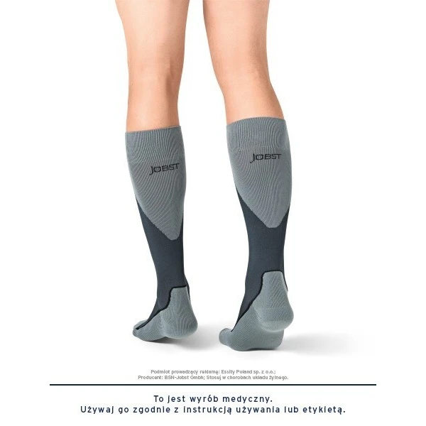 Jobst Sport, podkolanówki uciskowe, stopień ucisku 15-20mmHg, rozmiar M, black/grey, 1 para 2