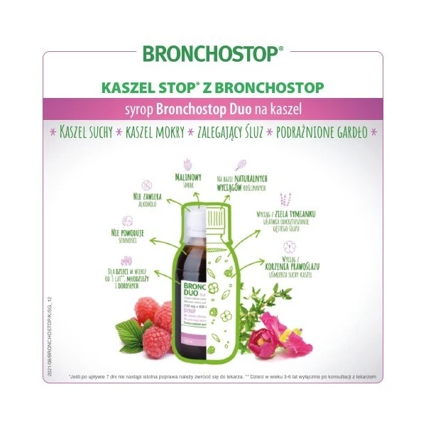 Bronchostop Duo na kaszel (120mg+830mg)/15ml, syrop, 120ml 2
