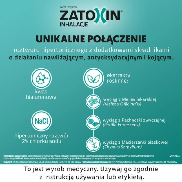 Zatoxin Inhalacje, roztwór do inhalacji, 10 ampułek po 3ml 3