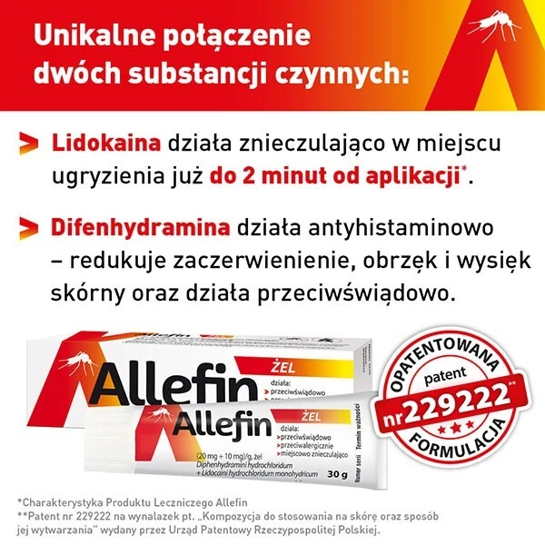 Allefin (20mg+10mg)/g, żel, 30g 3