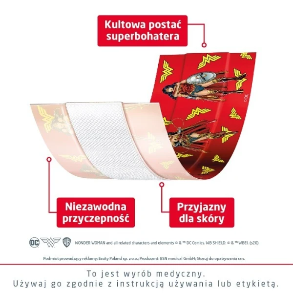 Leukoplast Kids, Hero Edition, plaster z opatrunkiem, 6cm x 1m, 1 sztuka 2