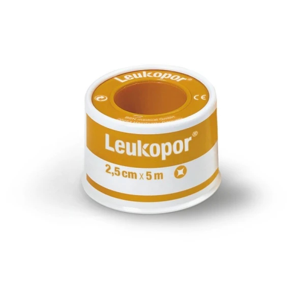 Leukopor, plaster mocujący, do skóry wrażliwej, 2,5cm x 5m, 1 sztuka 2