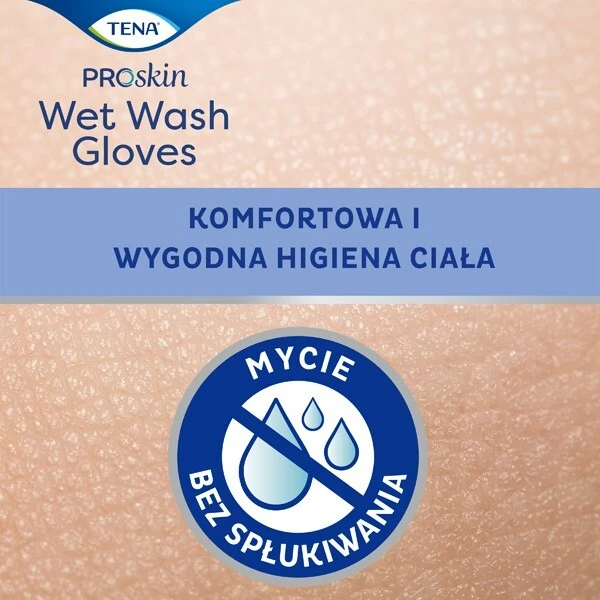 Tena ProSkin Wet Wash Gloves, nawilżane myjki do ciała, 8 sztuk 2