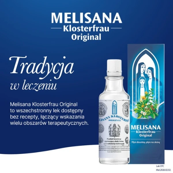 Melisana Klosterfrau Original, lek złożony, płyn doustny, płyn na skórę, 235ml 2