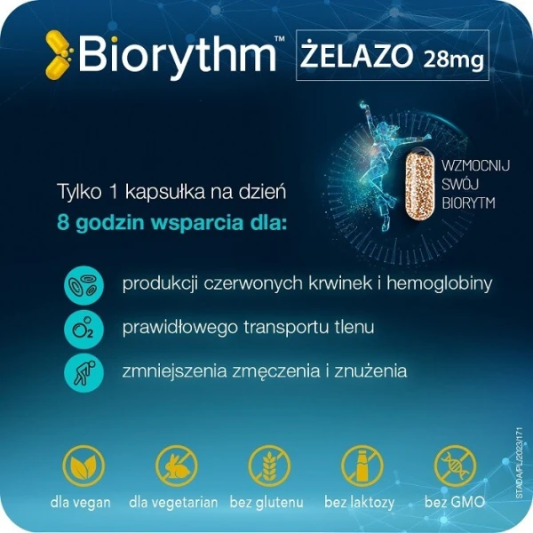 Biorythm, żelazo, 30 kapsułek 2