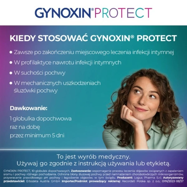 Gynoxin Protect, globulki dopochwowe, 10 sztuk 3