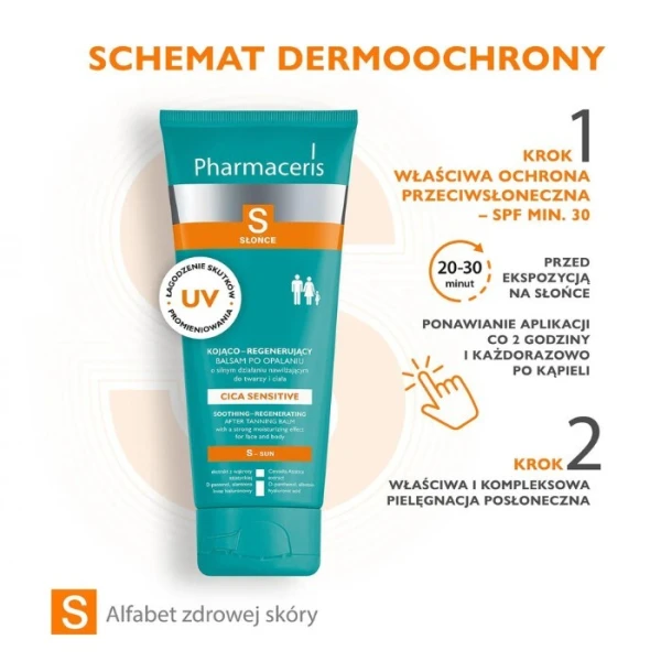 Pharmaceris S, Cica-Sensitive, kojąco-regenerujący balsam po opalaniu, 200ml 3