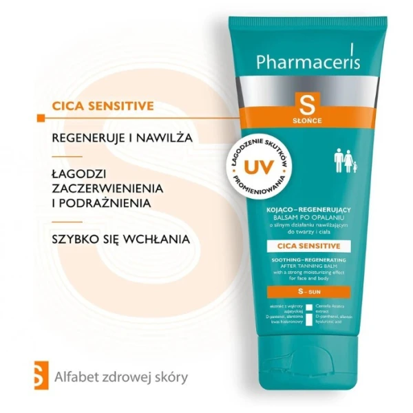Pharmaceris S, Cica-Sensitive, kojąco-regenerujący balsam po opalaniu, 200ml 4
