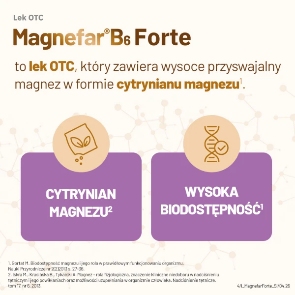 Magnefar B6 Forte (100mg Mg2+ + 10,1mg), 90 tabletek 2