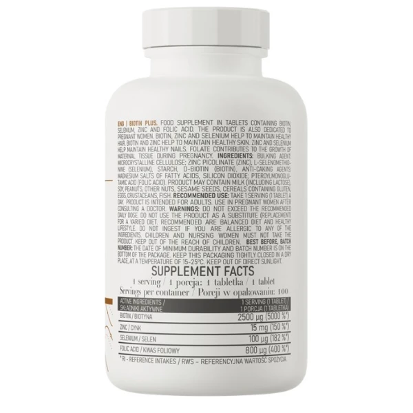 OstroVit, Biotyna Plus, 100 tabletek 2