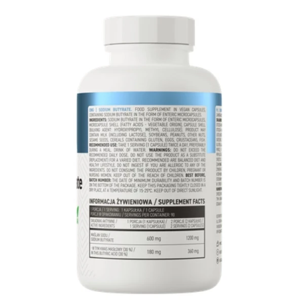 OstroVit, Sodium Butyrate, 90 kapsułek 2