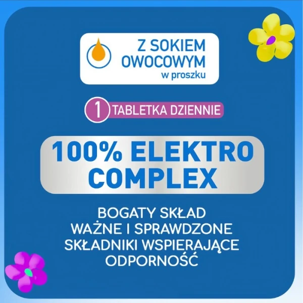 Plusssz Junior Elektrolity Complex, dla dzieci powyżej 3 roku życia, smak pomarańczowy, 20 tabletek musujących 3