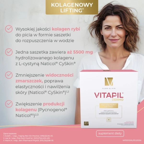 Vitapil Dermo, Kolagenowy Lifting, proszek, 30 saszetek 2