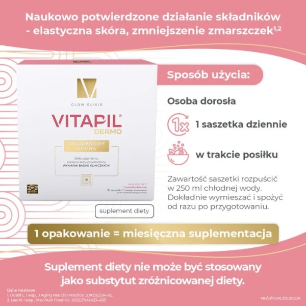 Vitapil Dermo, Kolagenowy Lifting, proszek, 30 saszetek 3