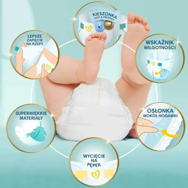 Pampers Premium Care, pieluszki jednorazowe, rozmiar 4, waga 9-14kg, 174 sztuki 3