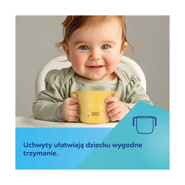 Canpol, otwarty kubek z uchwytami do nauki picia, po 12 miesiącu, turkusowy, 74/060, 180ml 3