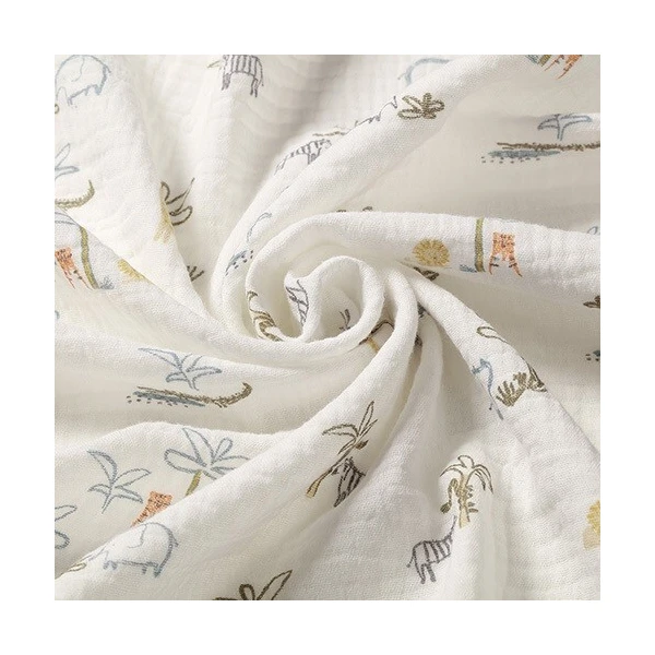 BabyOno, pieluchy muślinowe marszczone, zielono-beżowe, 70cmx70cm, 828/04, 3 sztuki 3