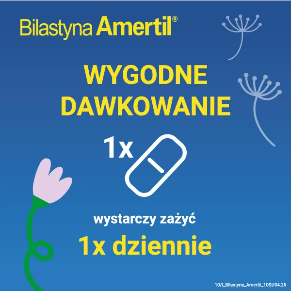 Bilastyna Amertil 20mg, 10 tabletek 8