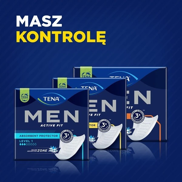 Wkłady anatomiczne Tena Men, Level 3, chłonność 5/8, 20 sztuk 2x 1