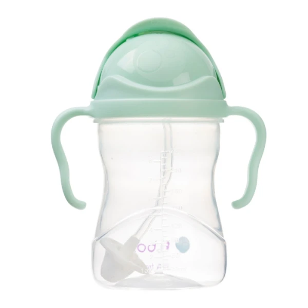 B.Box, bidon niekapek ze słomką i obciążeniem, Gelato Pistachio, po 6 miesiącu, 240ml 2