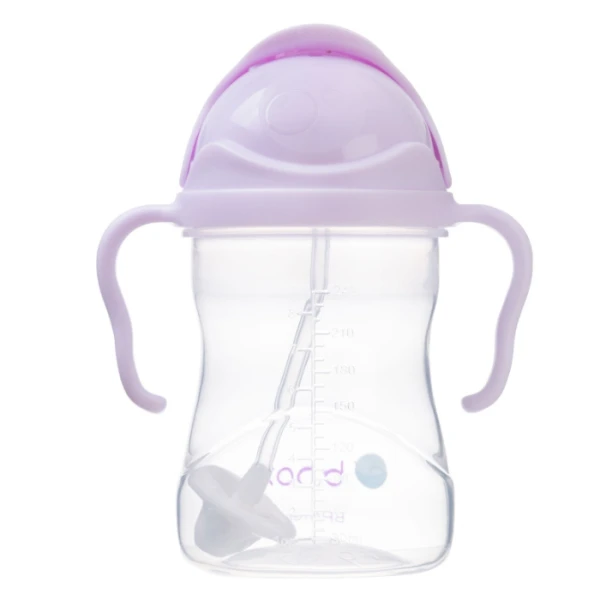 B.Box, bidon niekapek ze słomką i obciążeniem, Gelato Boysenberry, po 6 miesiącu, 240ml 2
