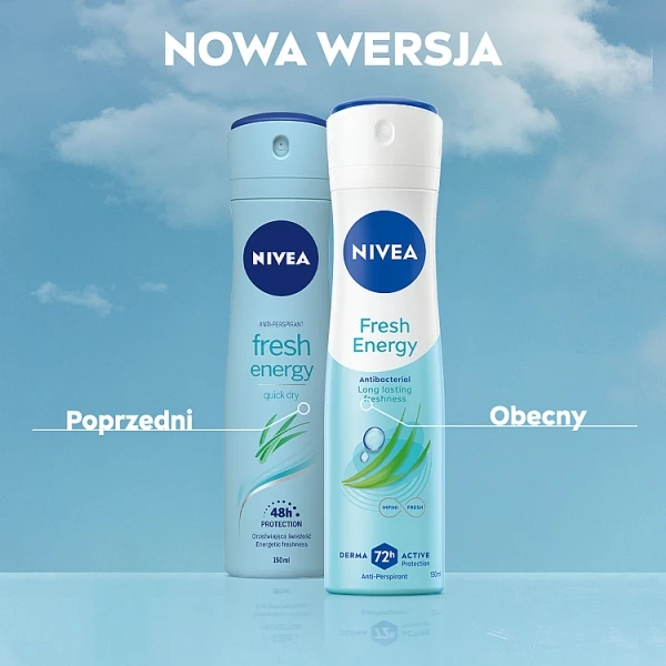 Nivea Fresh Energy, antyperspirant w sprayu, 150ml 4