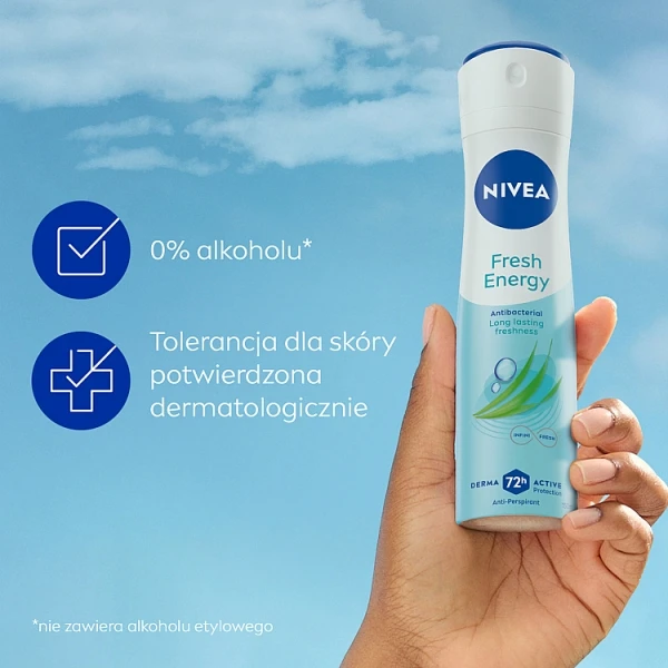 Nivea Fresh Energy, antyperspirant w sprayu, 150ml 5