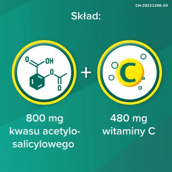 Aspirin C Forte (800mg+480mg), 10 tabletek musujących 2