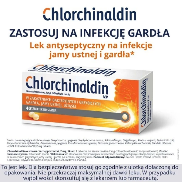 Chlorchinaldin 2mg, smak czarnej porzeczki, 40 tabletek do ssania 4