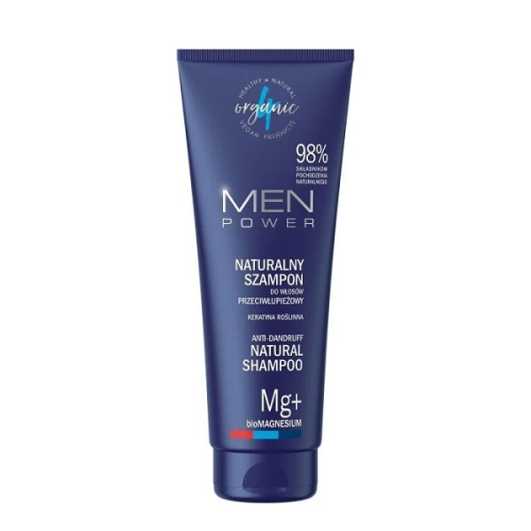4Organic, Men Power, szampon przeciwłupieżowy dla mężczyzn, 250ml