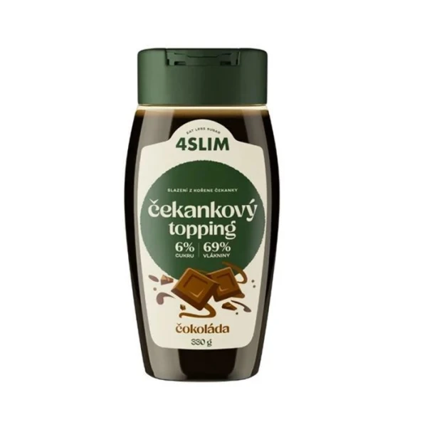 4Slim Cykoria Topping, płynna polewa z ekstraktu z cykorii o smaku czekoladowym, ze słodzikiem, 330g