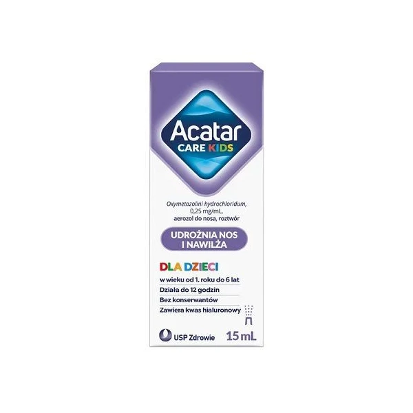 Acatar Care Kids 0,25mg/ml, aerozol do nosa, dla dzieci w wieku 1-6 lat, 15ml