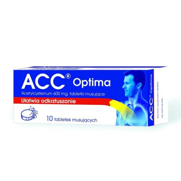 ACC optima 600mg, 10 tabletek musujących
