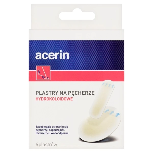 Acerin, hydrokoloidowe plastry na pęcherze, 6 plastrów