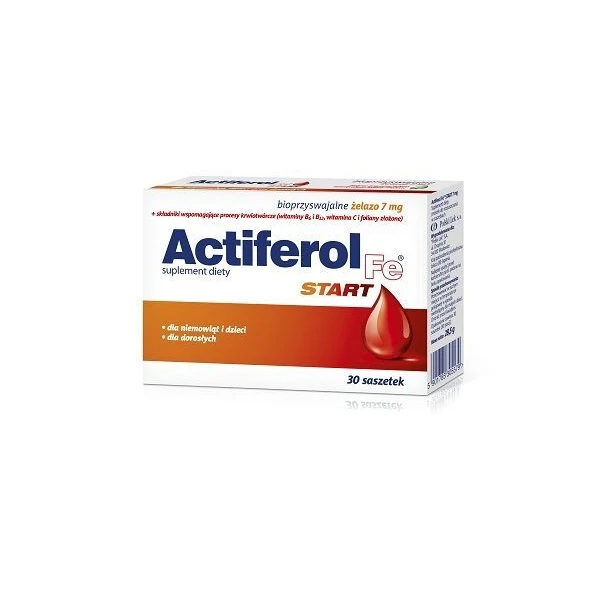 [DATA - 2026-10-18] Actiferol Fe Start, żelazo 7mg, proszek, 30 saszetek
